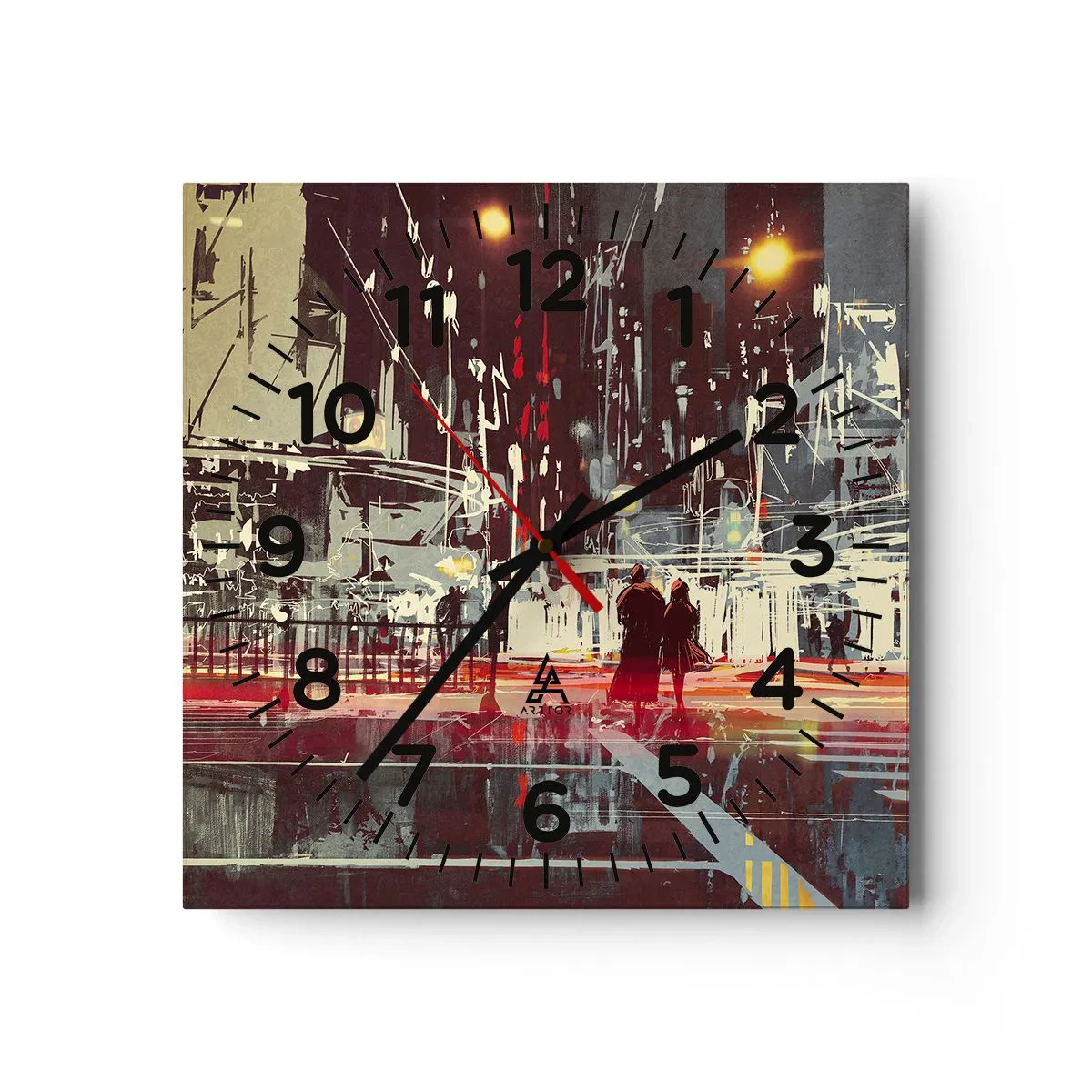 Horloge murale - Pendule murale - Une grande traversée de ville - 40x40 cm