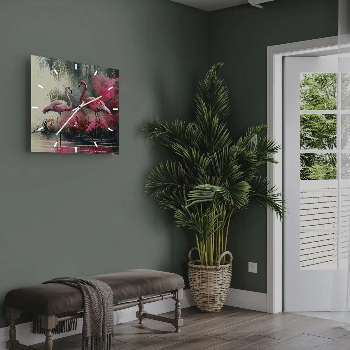 Horloge murale - Pendule murale - Une leçon de grâce naturelle - 40x40 cm