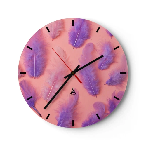 Horloge murale - Pendule murale - Oiseau de désir lilas - 40x40 cm