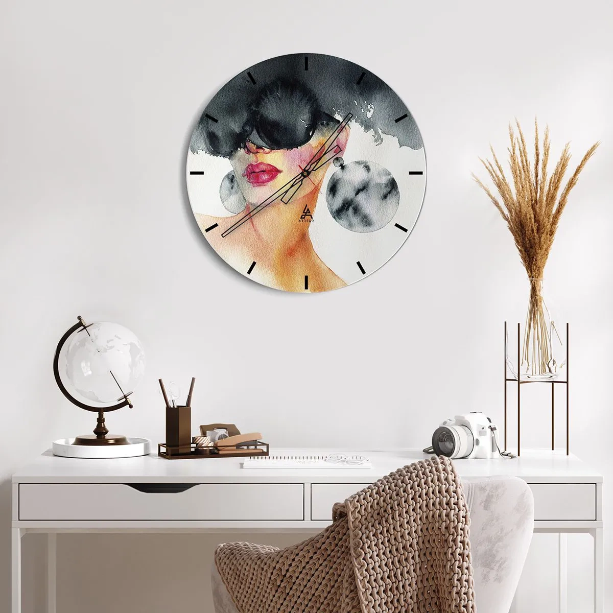Horloge murale - Pendule murale - Secret de l'élégance - 30x30 cm