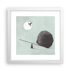 Affiche dans un cadre blanc - Poster - Réalisation de ses rêves - 30x30 cm