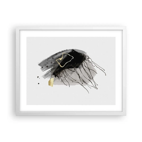Affiche dans un cadre blanc - Poster - En noir et en or - 50x40 cm