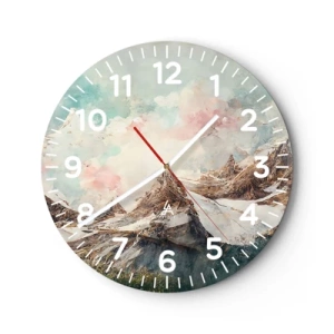 Horloge murale - Pendule murale - Lames de roche - 40x40 cm