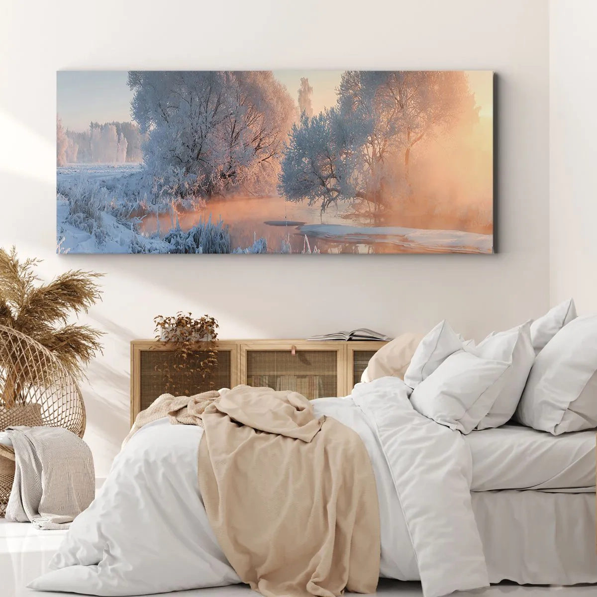Impression sur toile - Image sur toile - Tout dans le soleil brille en cristal - 90x30 cm