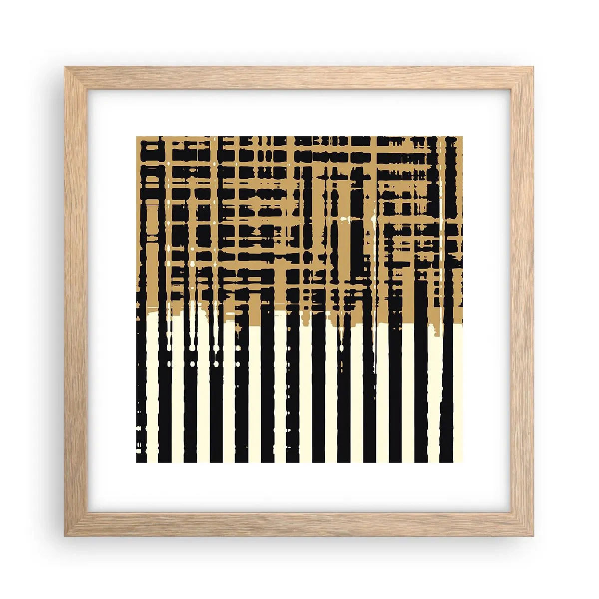 Affiche dans un chêne clair - Poster - Abstraction architecturale - 30x30 cm