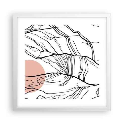 Affiche dans un cadre blanc - Poster - Dans un réseau de brindilles - 40x40 cm