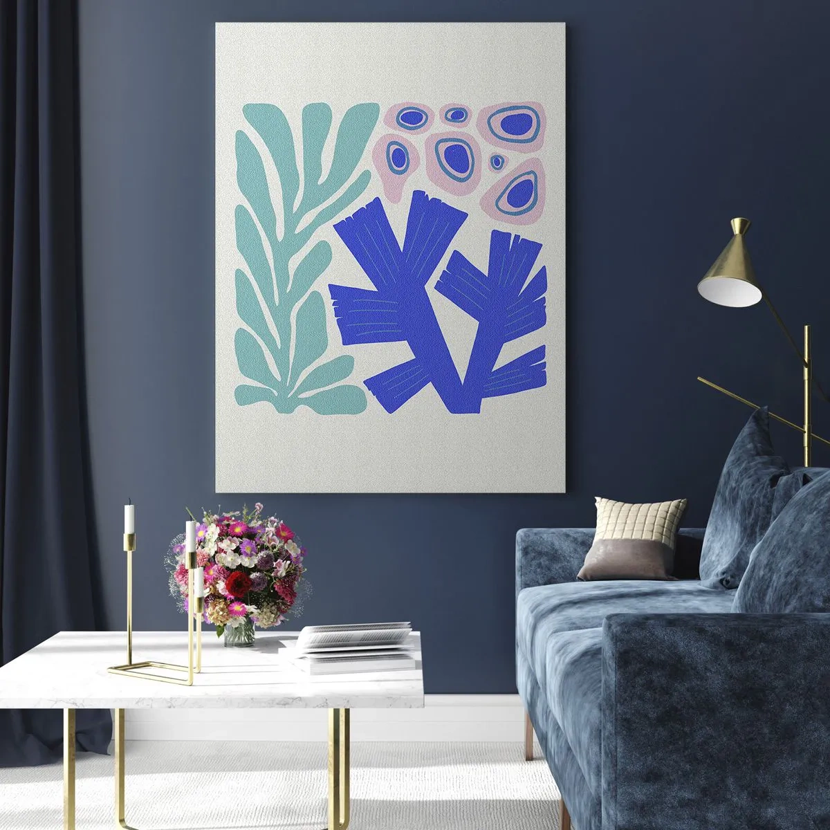Impression sur verre - Image sur verre - Jardin sous-marin - 80x120 cm
