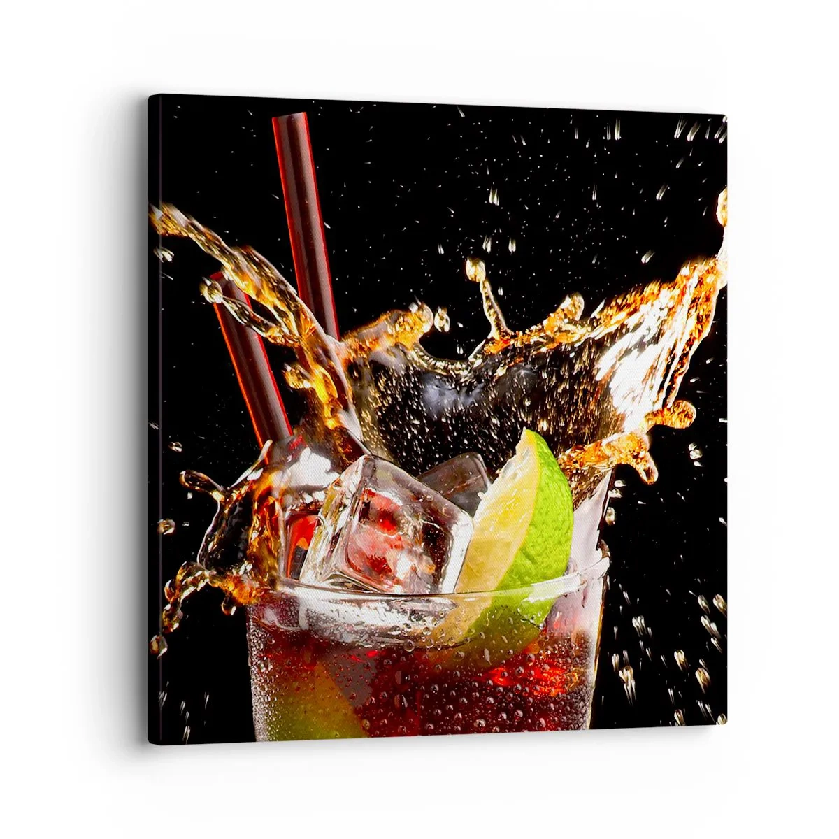 Impression sur toile - Image sur toile - Joie et énergie des couleurs - 30x30 cm