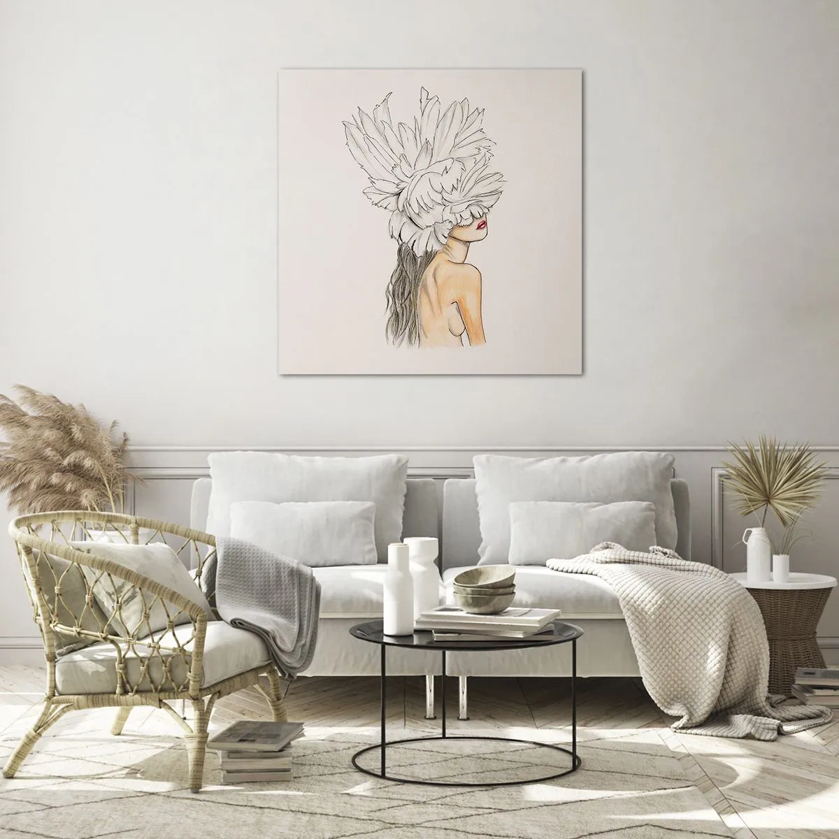 Impression sur verre - Image sur verre - Beauté couronnée - 60x60 cm