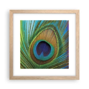 Affiche dans un chêne clair - Poster - Les yeux dans les yeux - 30x30 cm