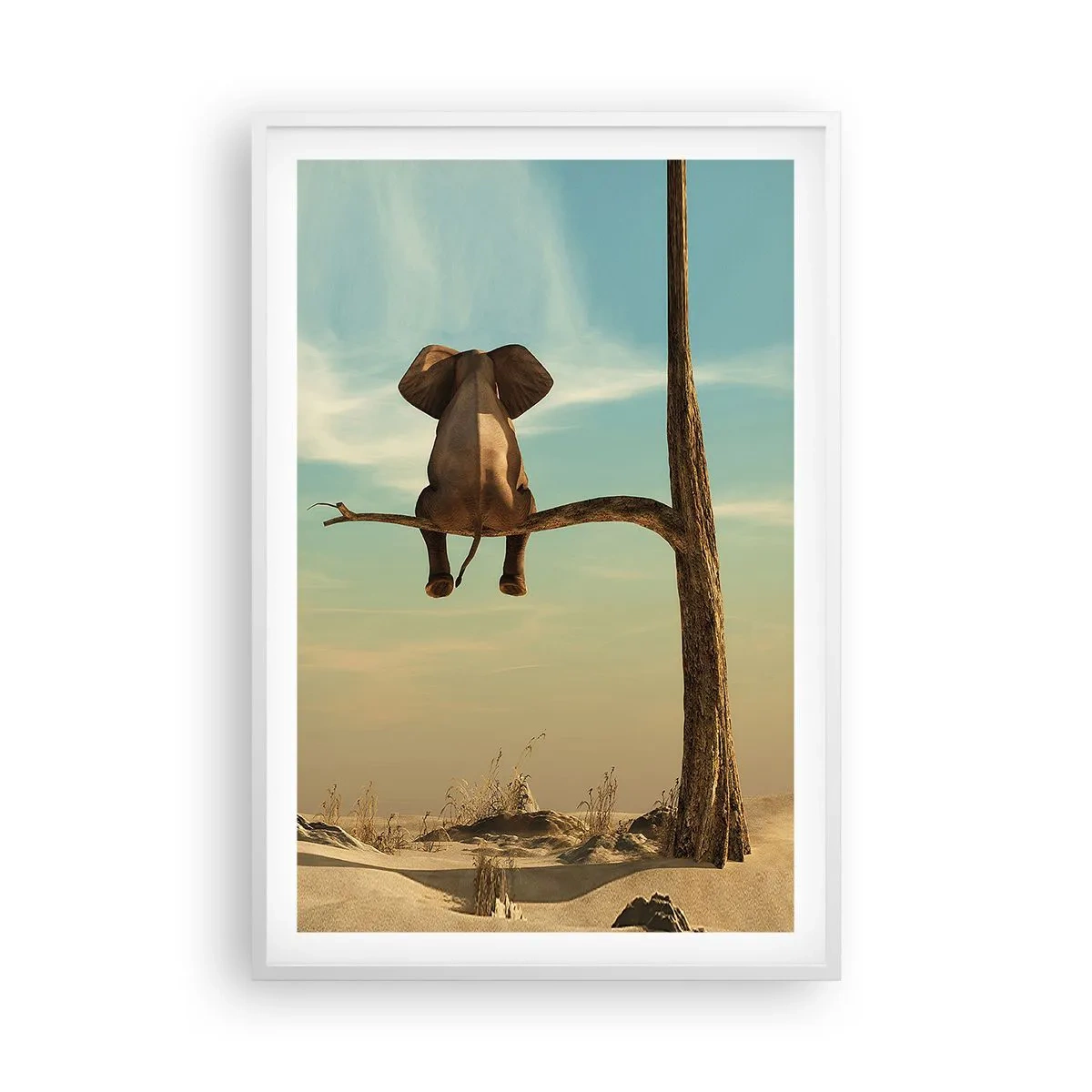 Affiche dans un cadre blanc - Poster - Nouveau point de vue - 61x91 cm