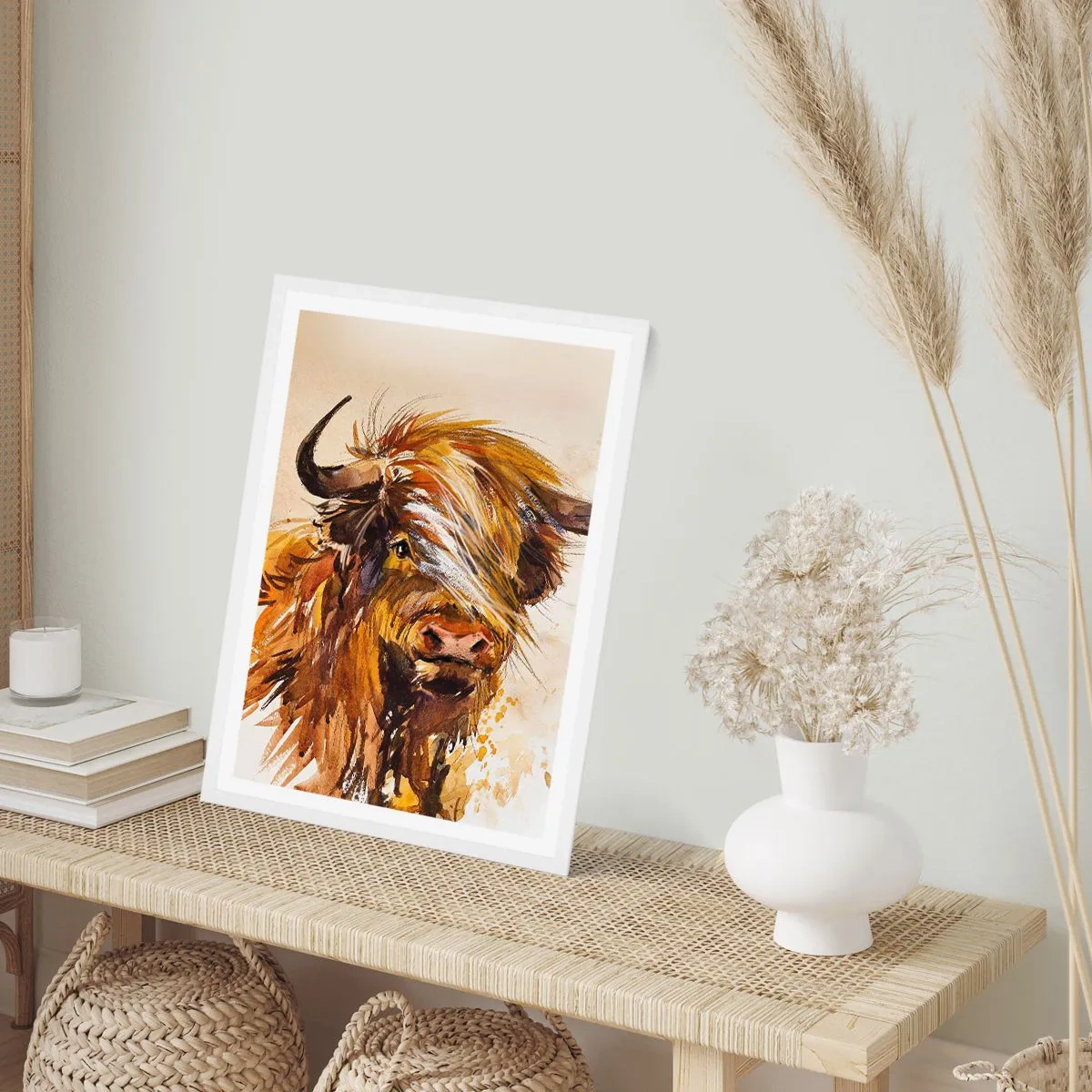 Affiche dans un cadre blanc - Poster - Fierté du chasseur - 70x100 cm