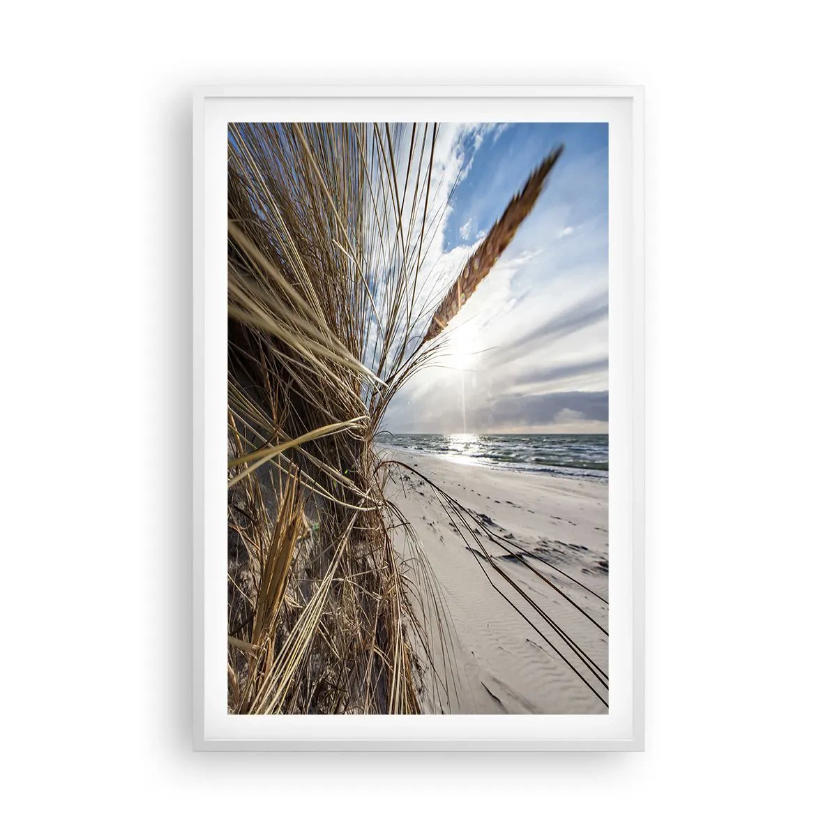 Affiche dans un cadre blanc - Poster - Rencontre des éléments - 61x91 cm