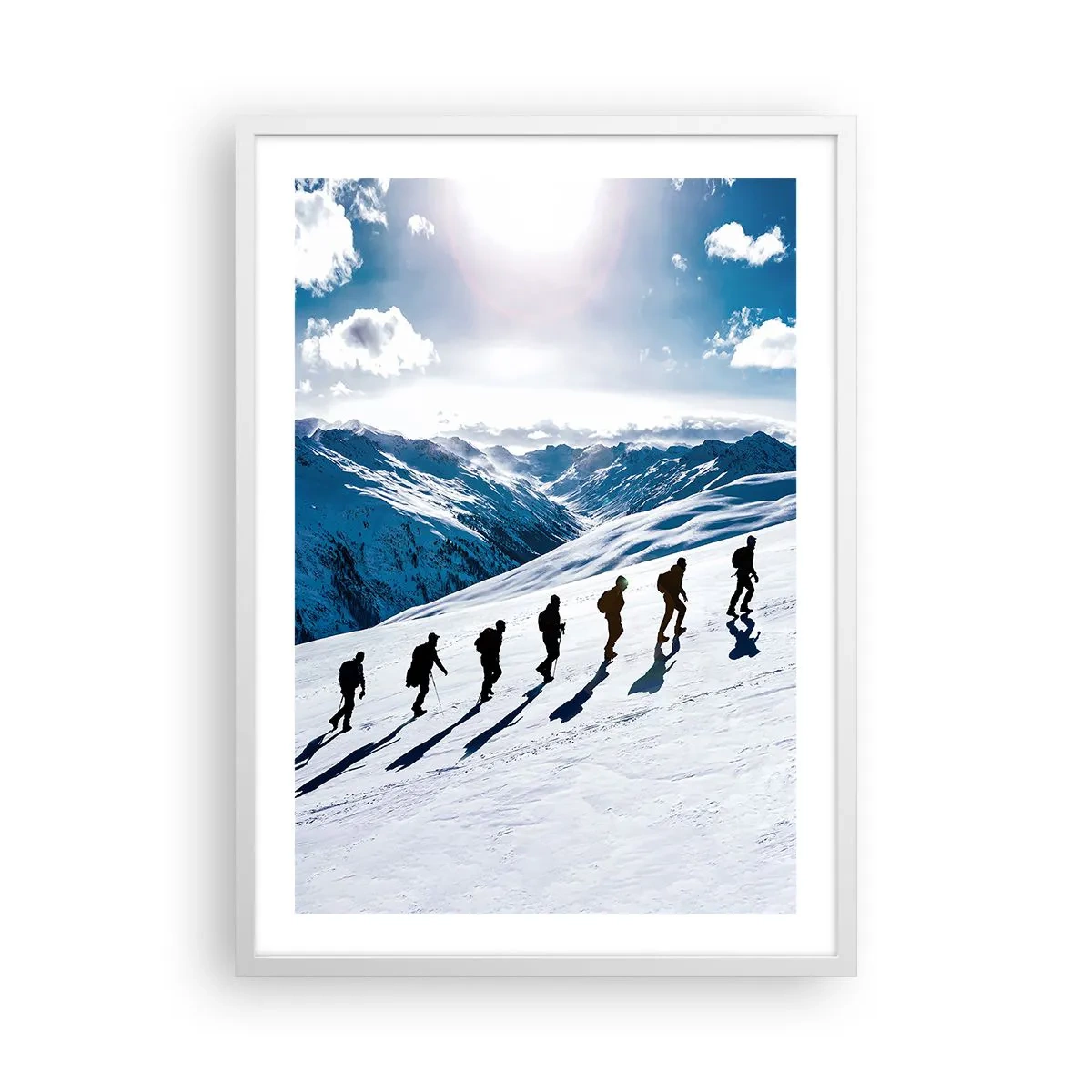 Affiche dans un cadre blanc - Poster - L'équipe des conquérants - 50x70 cm