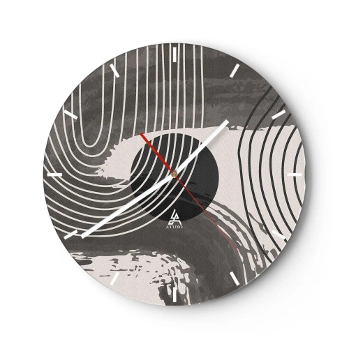 Horloge murale - Pendule murale - L'ovale gagne - 40x40 cm