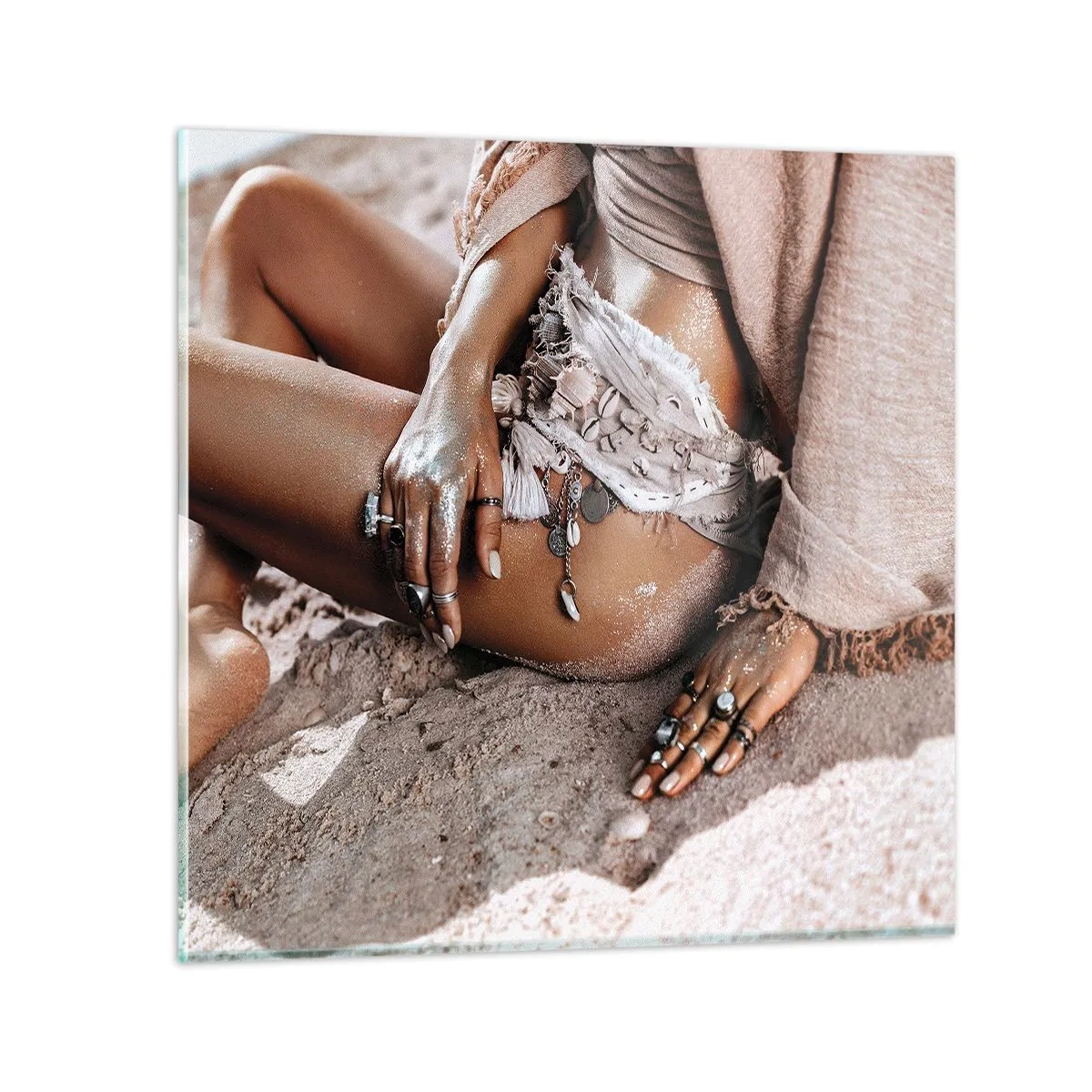 Impression sur verre - Image sur verre - Rejeté par la vague? - 60x60 cm