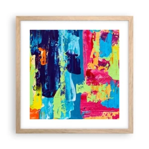 Affiche dans un chêne clair - Poster - La vie est belle! - 40x40 cm