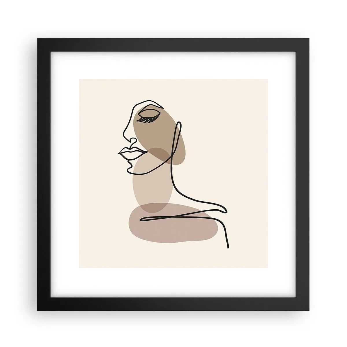 Affiche dans un cadre noir - Poster - Une certaine ligne de beauté - 30x30 cm