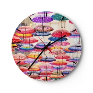 Horloge murale - Pendule murale - Prairie de la ville - 40x40 cm