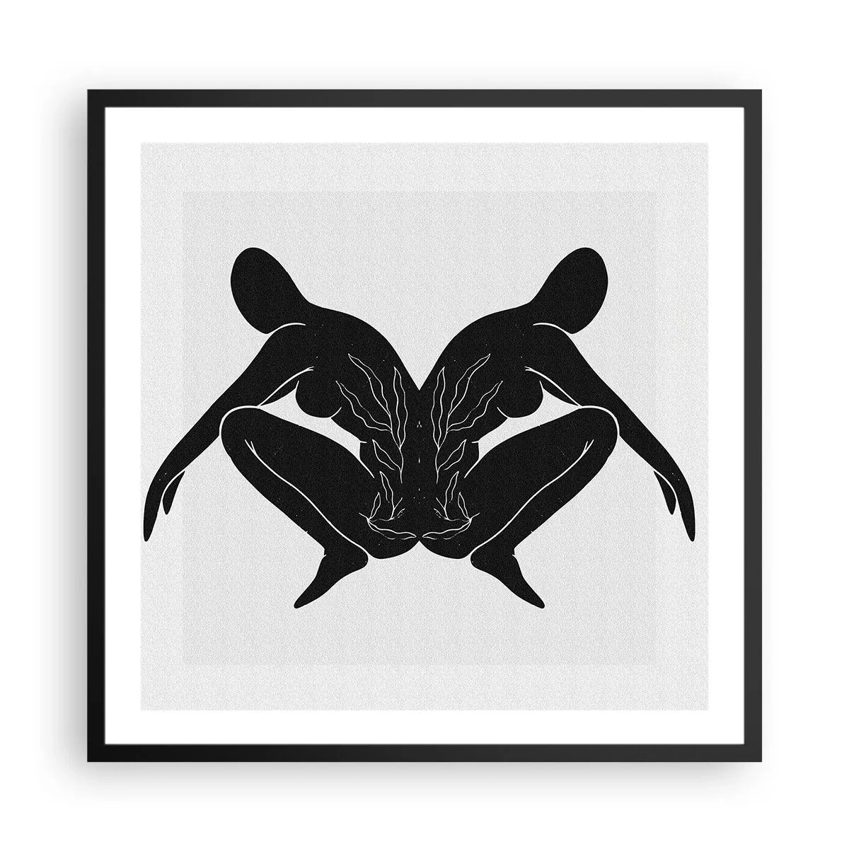 Affiche dans un cadre noir - Poster - Une âme commune - 60x60 cm