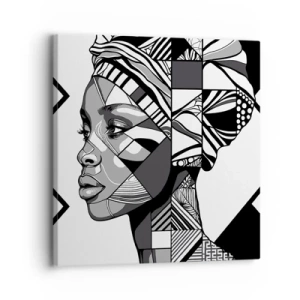 Impression sur toile - Image sur toile - Portrait ethnique - 30x30 cm
