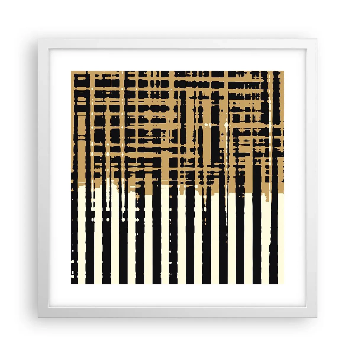 Affiche dans un cadre blanc - Poster - Abstraction architecturale - 40x40 cm
