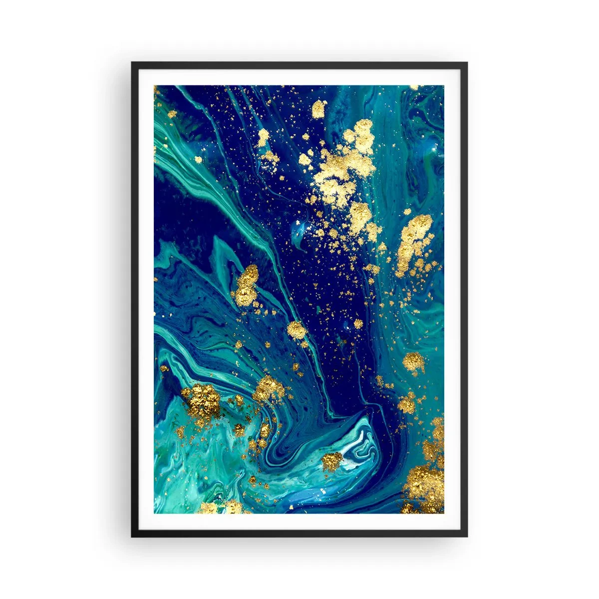 Affiche dans un cadre noir - Poster - Les pétales du soleil - 70x100 cm