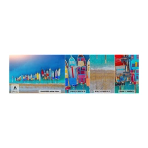 Échantillon de Papier Peint Premium Sand - Une vue à vol d'oiseau - Paysage, Plage, Mer - 100x30 cm