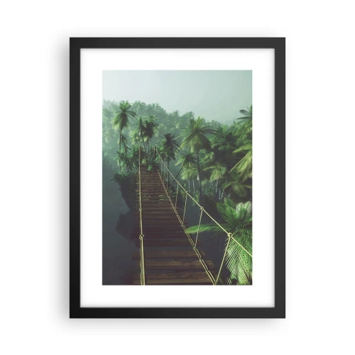 Affiche dans un cadre noir - Poster - Au fil de la verdure - 30x40 cm