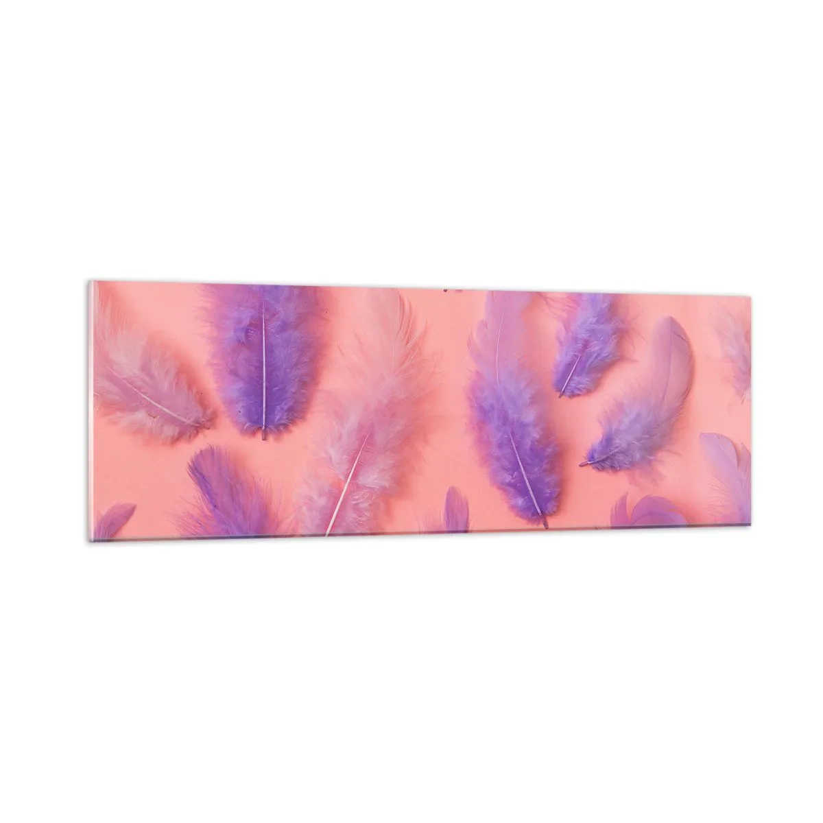 Impression sur verre - Image sur verre - Oiseau de désir lilas - 90x30 cm