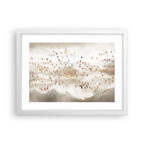 Affiche dans un cadre blanc - Poster - Il est l'heure… - 40x30 cm