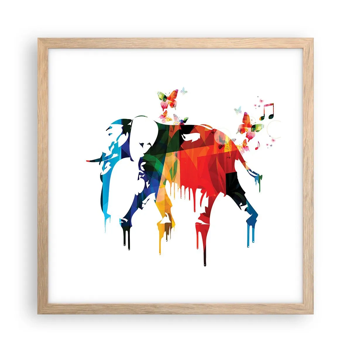 Affiche dans un chêne clair - Poster - Tout le monde peut danser - 40x40 cm
