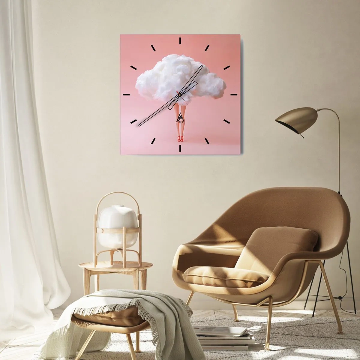 Horloge murale - Pendule murale - Douce promesse - 40x40 cm