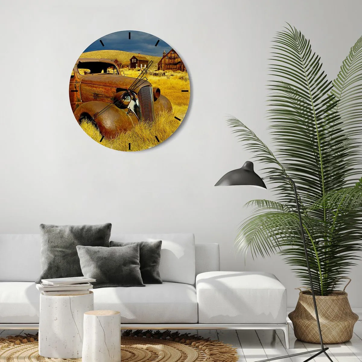 Horloge murale - Pendule murale - Repos bien mérité - 40x40 cm