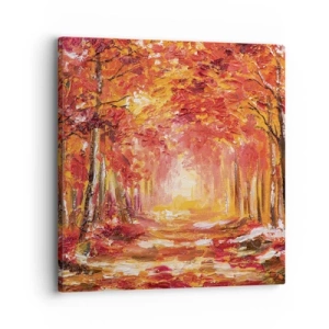 Impression sur toile - Image sur toile - Forêt de cuivre - 30x30 cm