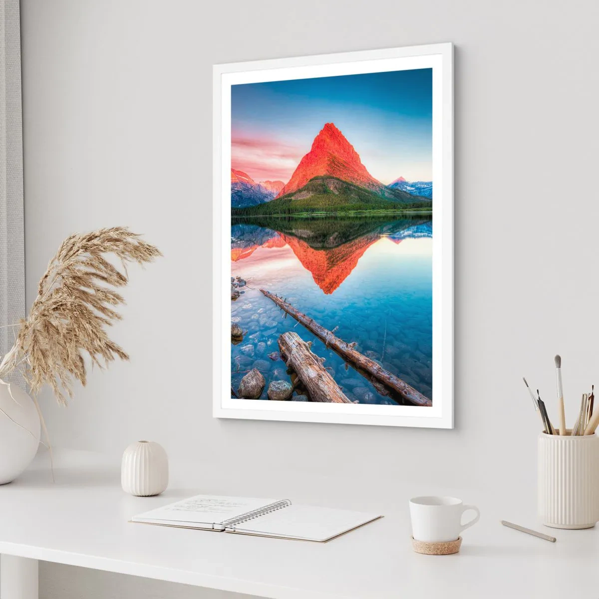 Affiche dans un cadre blanc - Poster - Chaleur et fraicheur - 30x40 cm