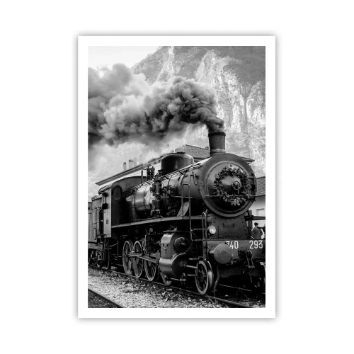 Affiche - Poster - Attend à la gare... - 70x100 cm