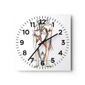 Horloge murale - Pendule murale - Étude de la grâce - 40x40 cm