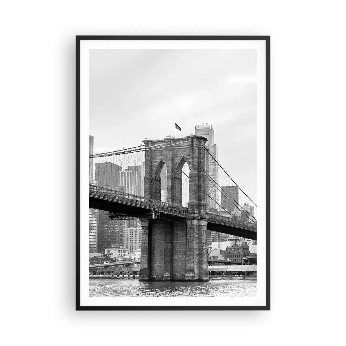 Affiche dans un cadre noir - Poster - Climat New-Yorkais - 70x100 cm