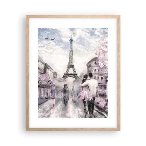 Affiche dans un chêne clair - Poster - Comment tomber amoureu, il faut juste... - 40x50 cm