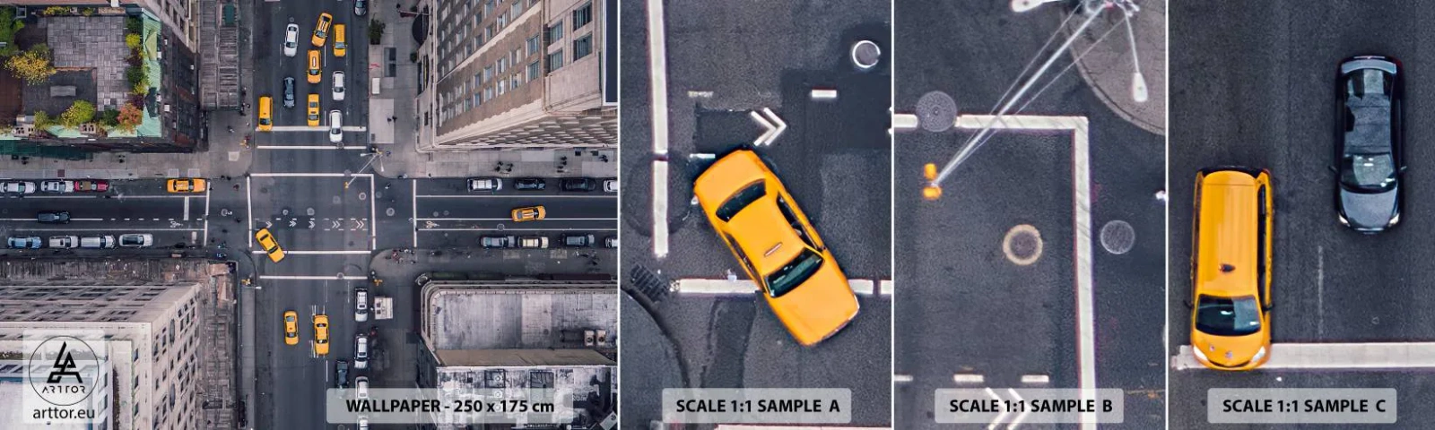 Échantillon de Papier Peint Autocollant Deluxe Sticker - Un choix simple - New York, Ville, Architecture - 100x30 cm