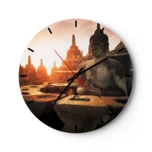 Horloge murale - Pendule murale - Temps de grande sagesse - 40x40 cm