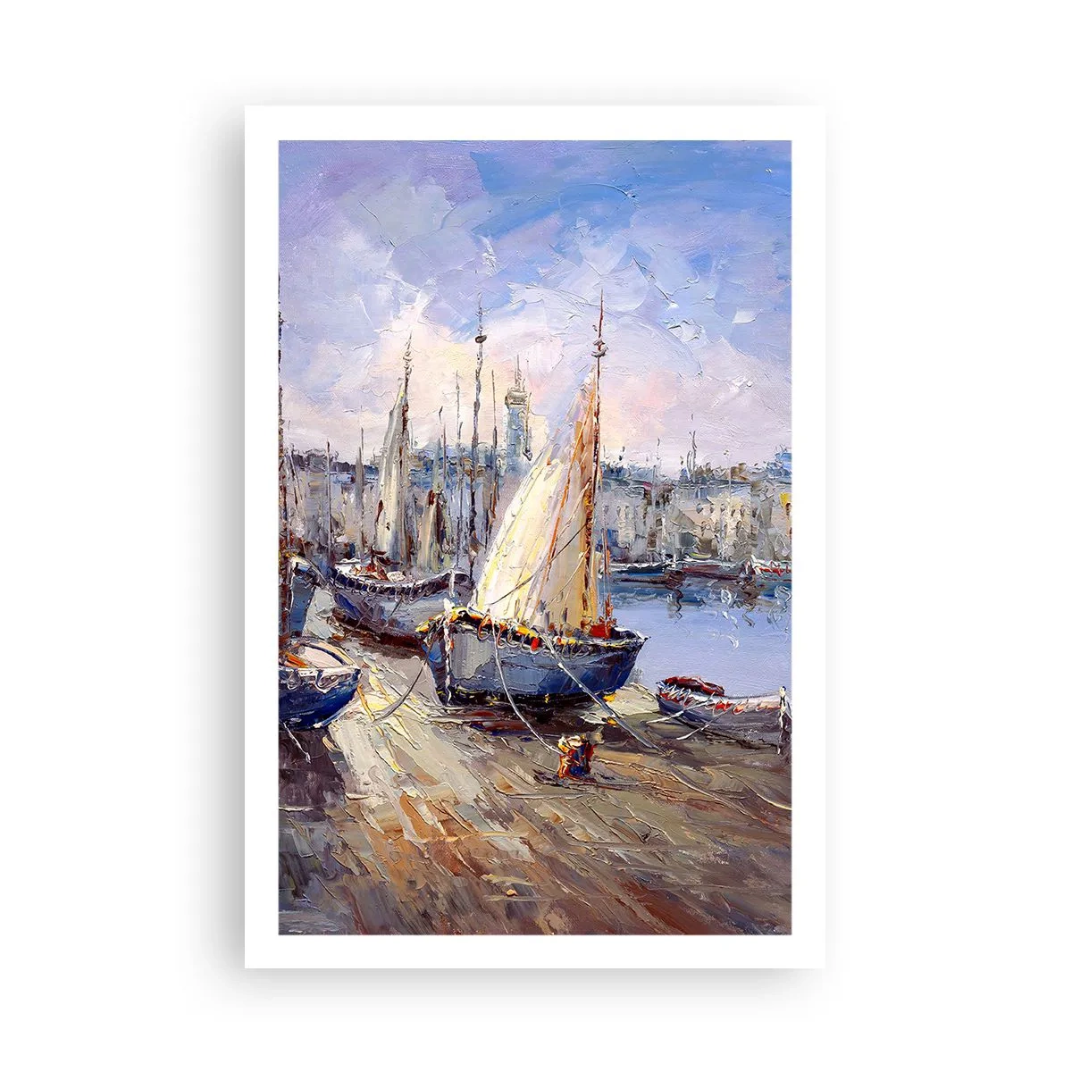 Affiche - Poster - Une ville au bord de la baie - 61x91 cm