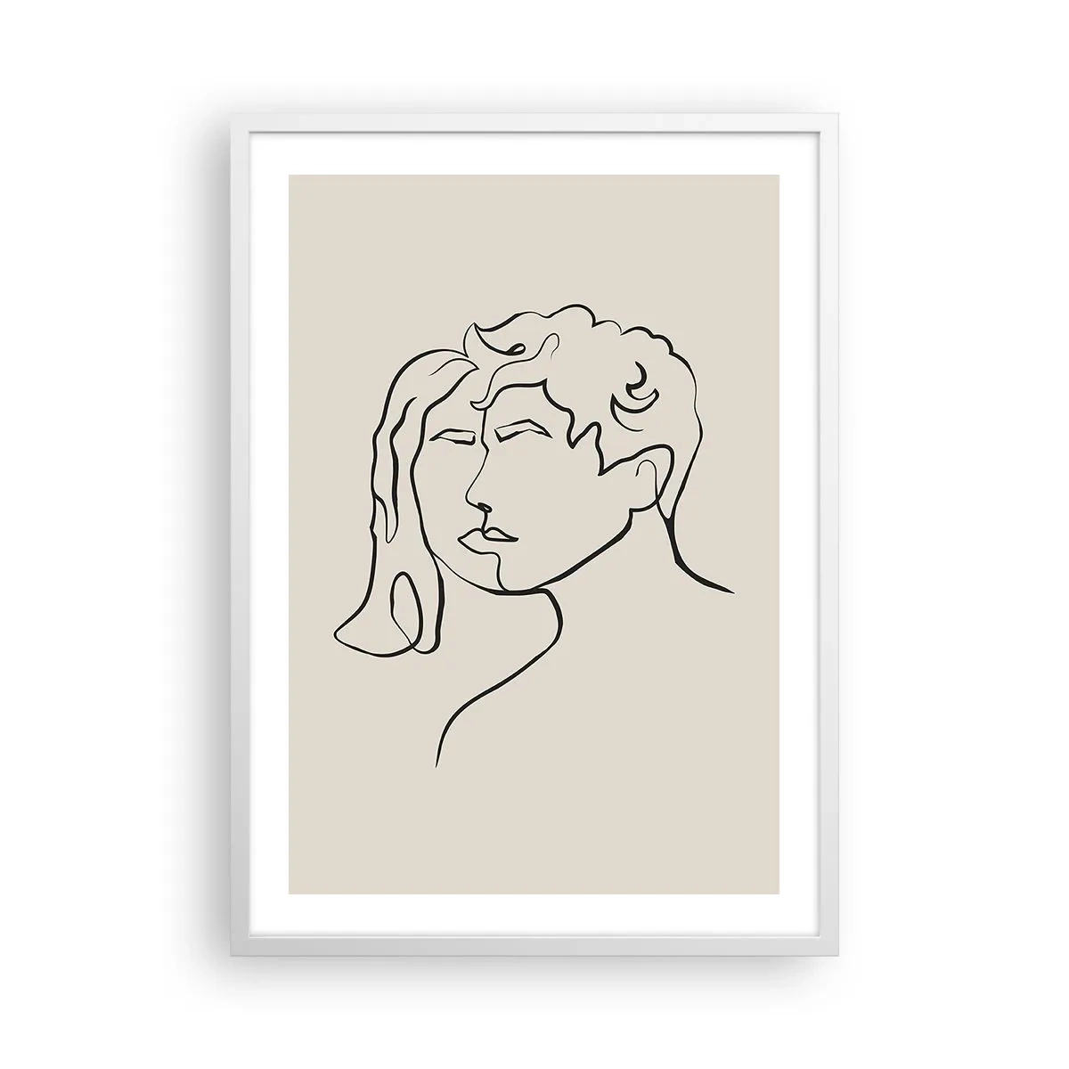 Affiche dans un cadre blanc - Poster - Et l'unité est apparue - 50x70 cm