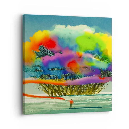 Impression sur toile - Image sur toile - Donner vie à ce monde - 30x30 cm