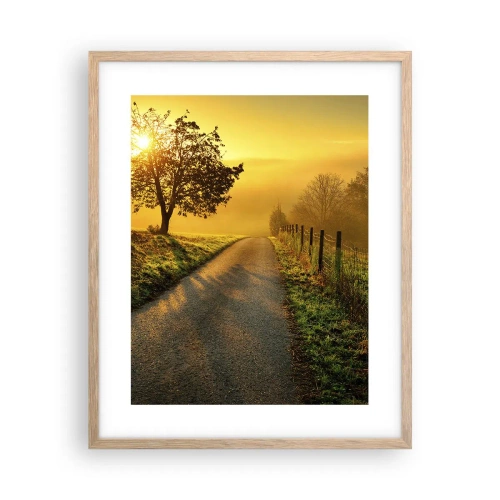 Affiche dans un chêne clair - Poster - Après-midi de miel - 40x50 cm