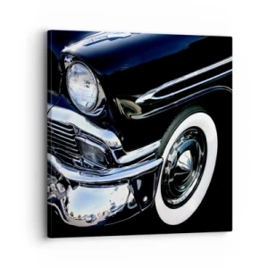 Impression sur toile - Image sur toile - Classique en argent, noir et blanc - 30x30 cm