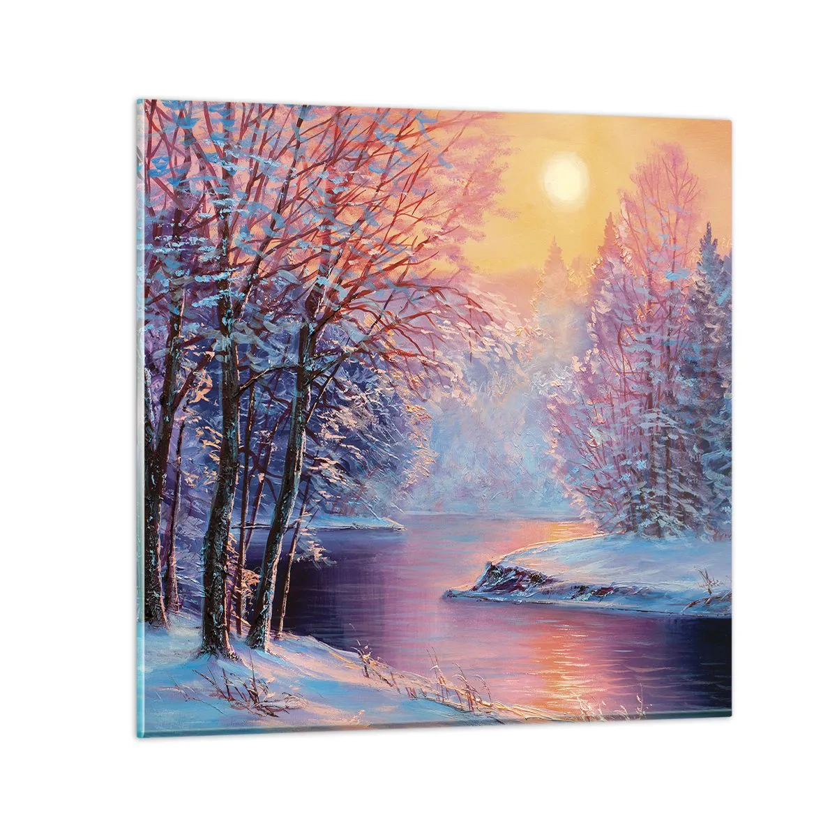 Impression sur verre - Image sur verre - Couleurs d'hiver - 60x60 cm