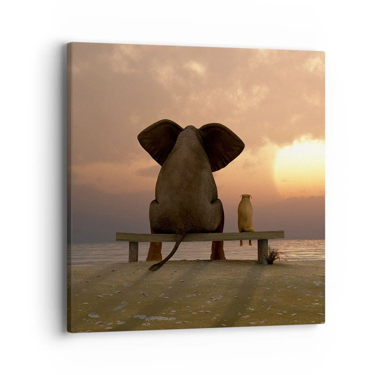 Impression sur toile - Image sur toile - C'est bon de garder le silence ensemble - 40x40 cm