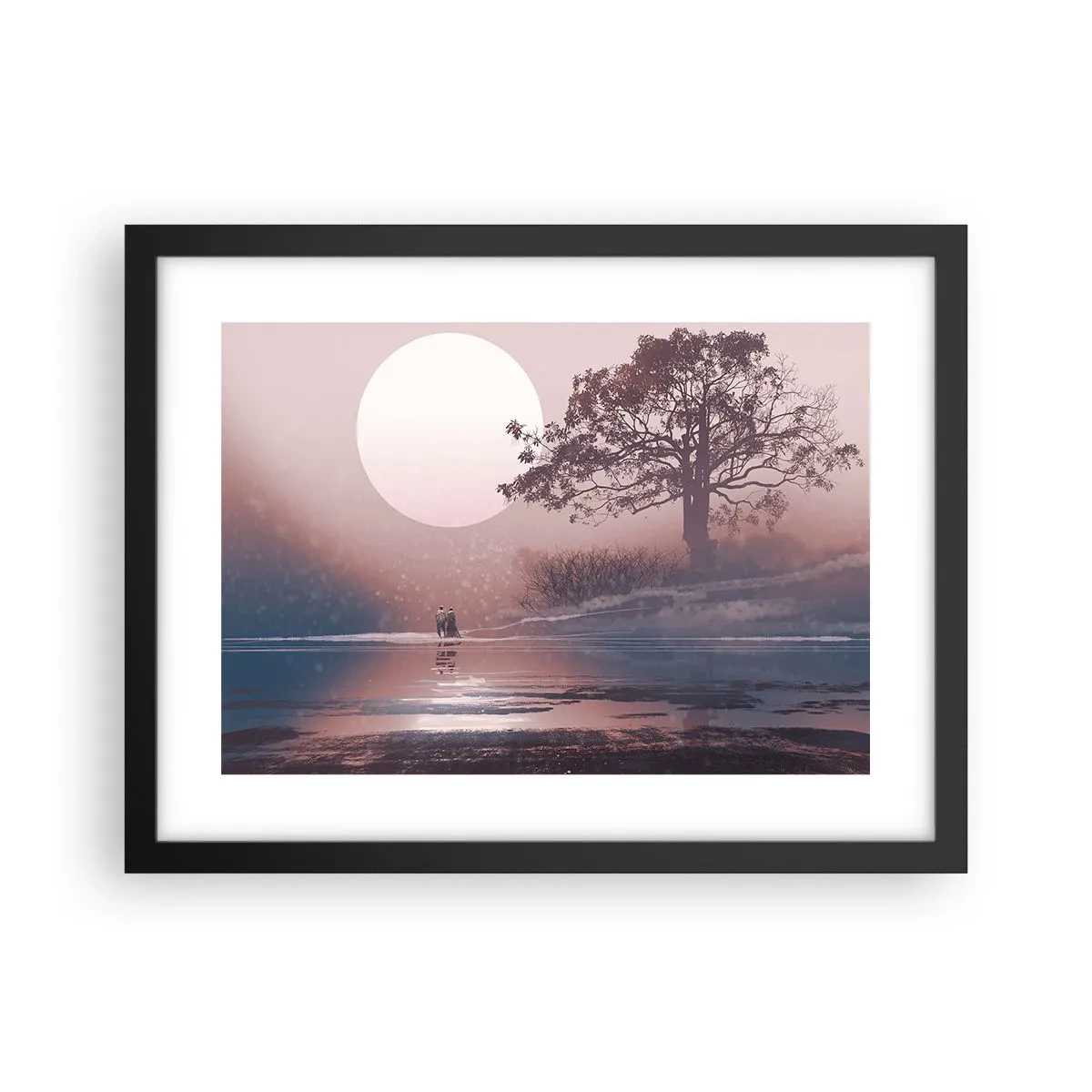 Affiche dans un cadre noir - Poster - Merveilles de la nuit - 40x30 cm